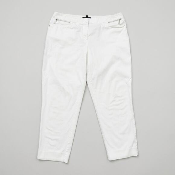 Jones New York Pants - Jones New York Signature Pants 8 Cotton Lightweight Stretch White